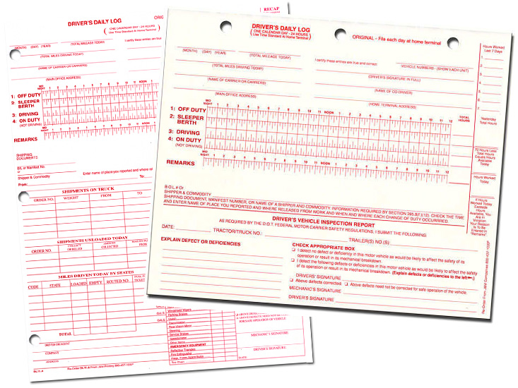 Loose-leaf driver logs